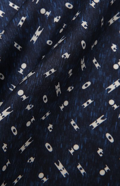Шелковый платок KITON синего цвета по цене 17700 руб., арт. UP0CHCX07T03, фото 2 Шелковый платок KITON, арт. UP0CHCX07T03, фото 2