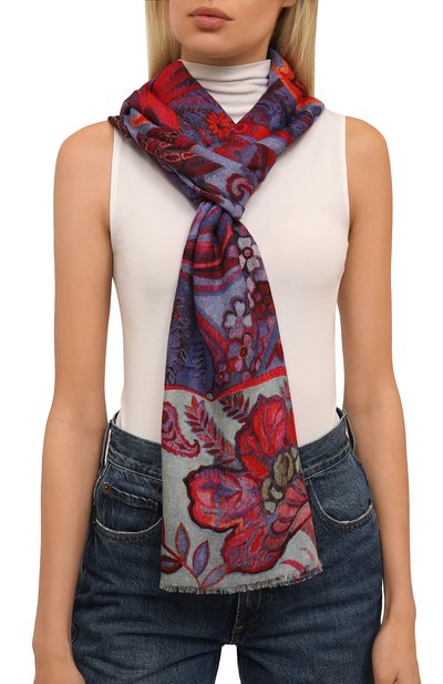 Шаль орнамент цветы GOURJI, арт. 91247422/554472114, фото 2