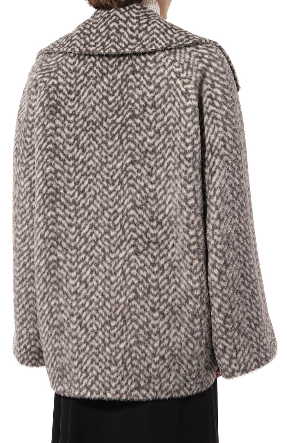 Шерстяное полупальто FREEAGE серого цвета по цене 242000 руб., арт. WW25.CT018.2560.901, фото 4 Шерстяное полупальто FREEAGE, арт. WW25.CT018.2560.901, фото 4