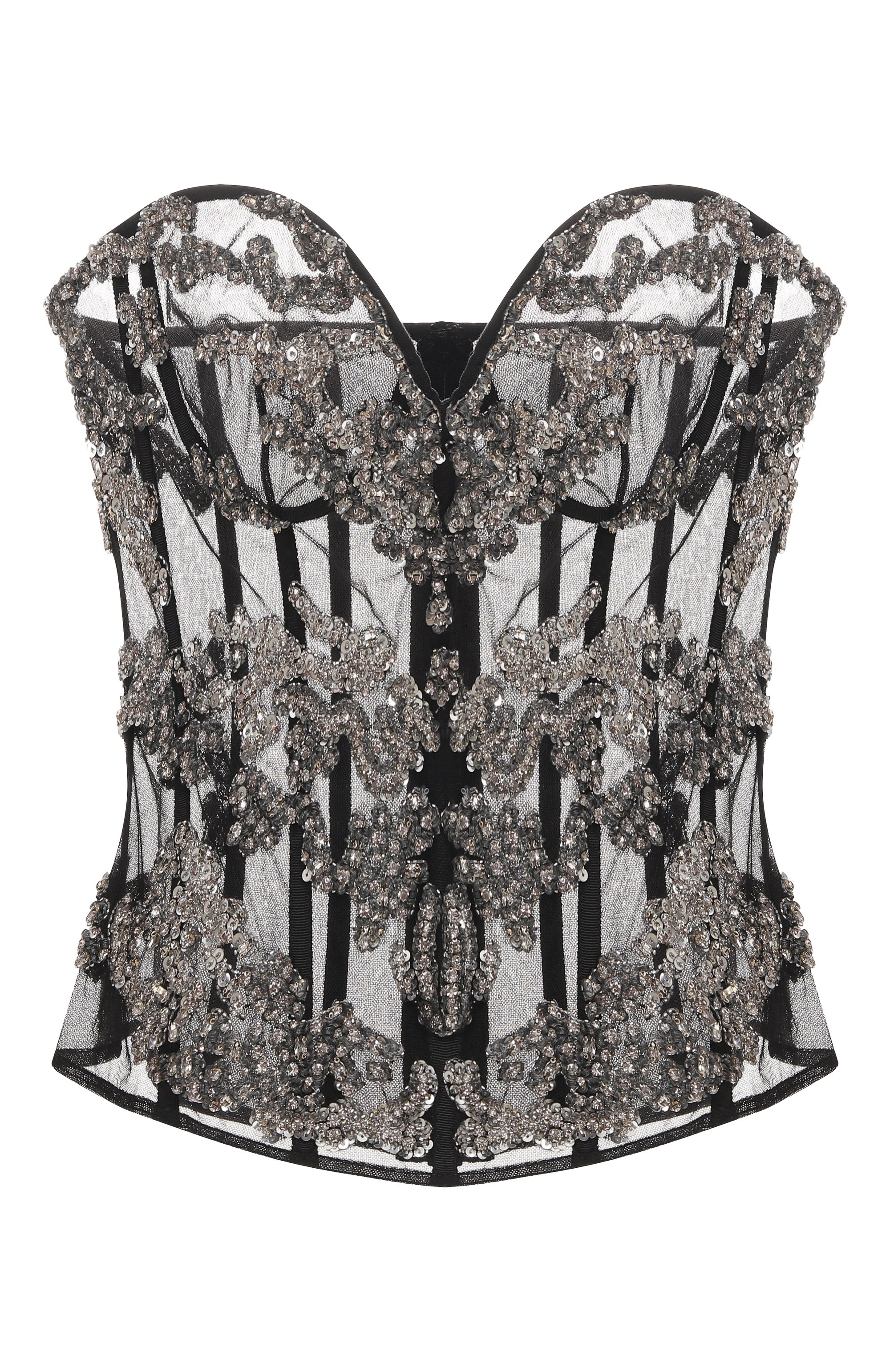 Топ-ко�рсет с отделкой стразами и пайетками ZUHAIR MURAD, арт. PTP25015/EM0R005, фото 1