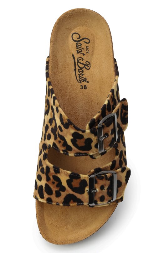 Текстильные шлепанцы MC2 Saint Barth STBA SANDAL W N/06728H Леопардовый  STBA SANDAL W N/06728H Фото 6
