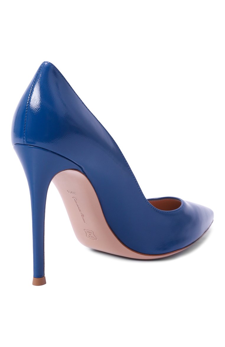 Женские кожаные туфли gianvito 105 GIANVITO ROSSI синего цвета, арт. G28470.15RIC.NUIRI0X | Фото 5 (Материал внутренний: Натуральная кожа; Подошва: Плоская; Каблук высота: Высокий; Материал внешний: Натуральная кожа; Каблук тип: Шпилька; Автоматизация состава: Проставлено; Автоматизация ТО: Проставлено)