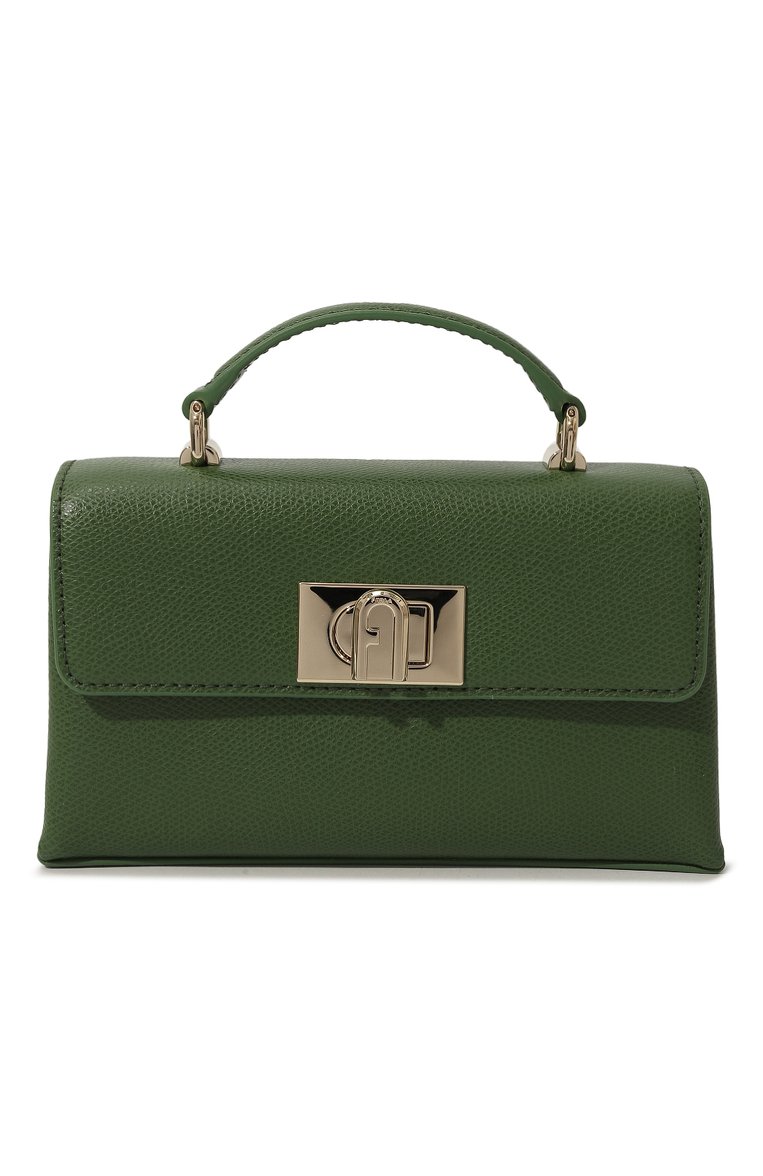 Женская сумка furla 1927 mini FURLA темно-зеленого цвета, арт. WE00423/ARE000 | Фото 1 (Ремень/цепочка: На ремешке; Размер: mini; Материал: Натуральная кожа)