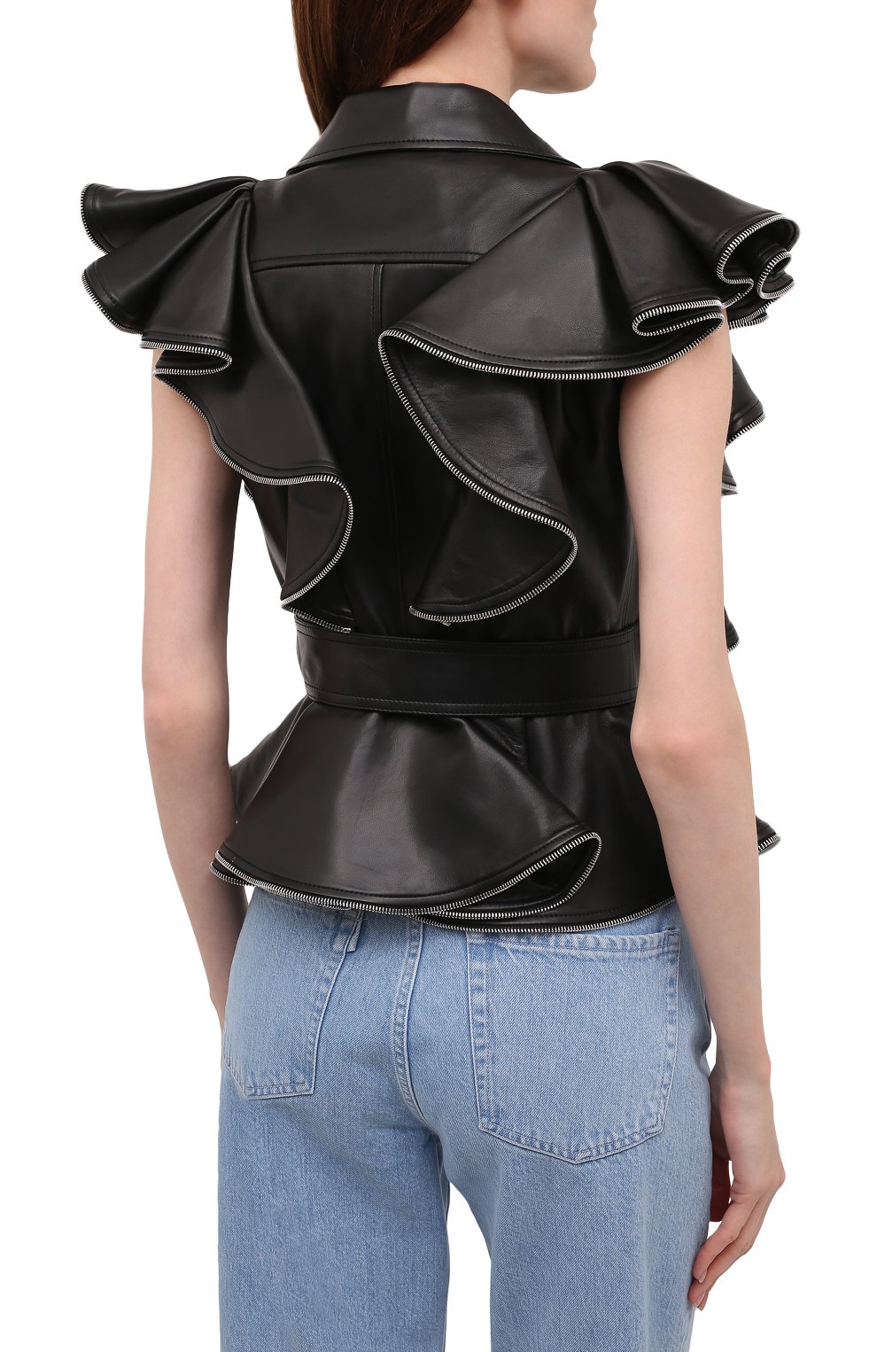 Кожаный жилет ALEXANDER MCQUEEN, арт. 668441/Q5AGI, фото 4