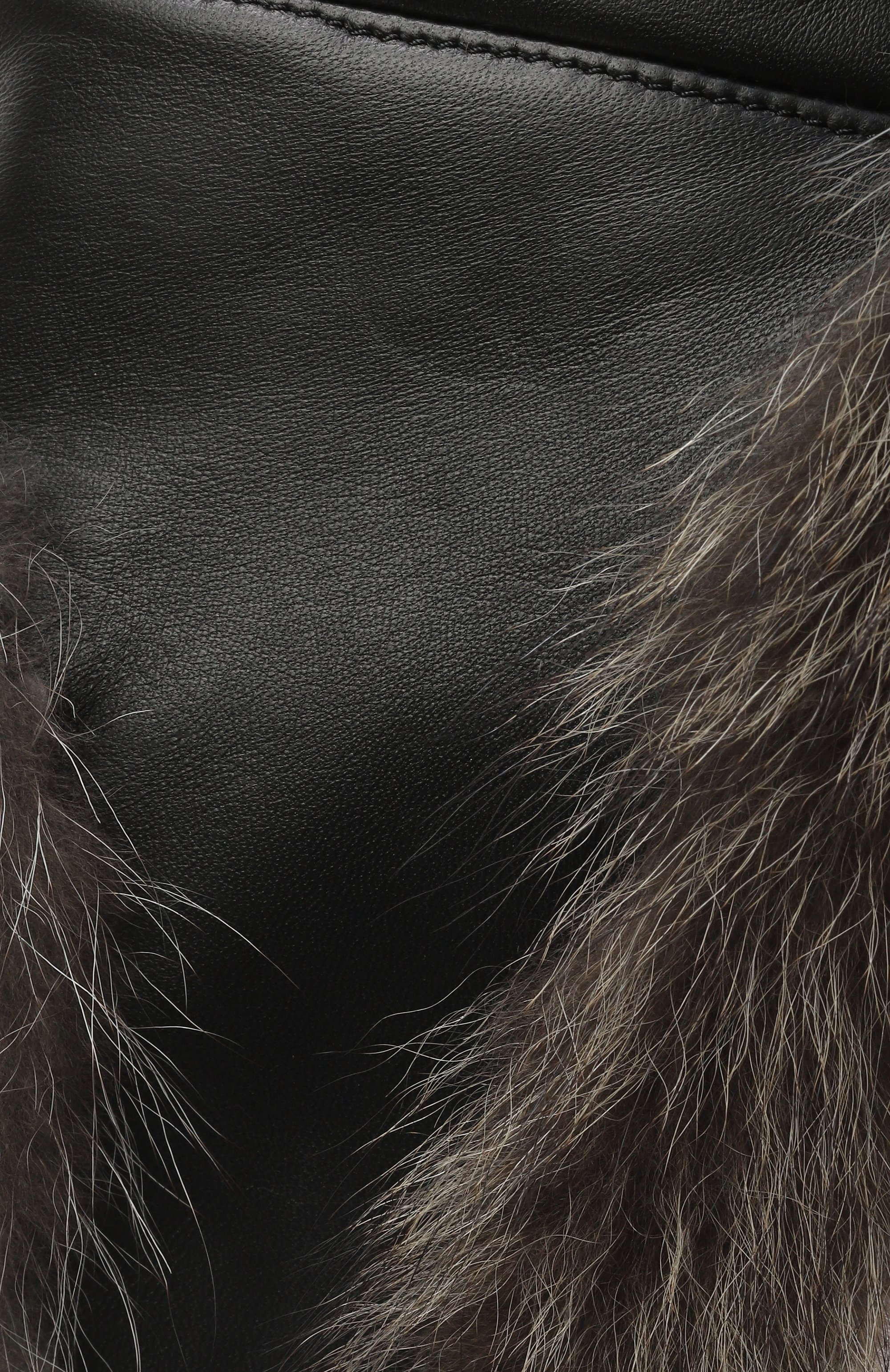 Кожаная шапка-ушанка майкл с мехом енота FURLAND, арт. 0201411910004200009, фото 3