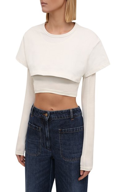 Топ JACQUEMUS кремового цвета по цене 22900 руб., арт. 213JS100-2450, фото 3 Топ JACQUEMUS, арт. 213JS100-2450, фото 3