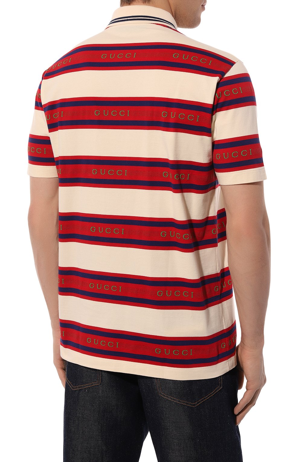 Хлопковое поло GUCCI, арт. 645258 XJC6I, фото 4