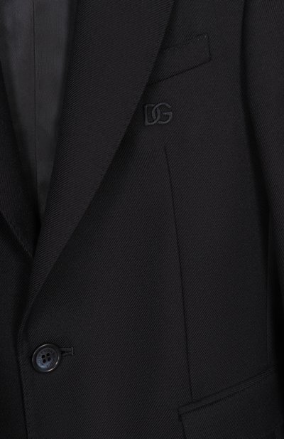 Шерстяной пиджак DOLCE & GABBANA темно-синего цвета по цене 89950 руб., арт. L41J86/HU2BD_001, фото 3 Шерстяной пиджак DOLCE & GABBANA, арт. L41J86/HU2BD_001, фото 3