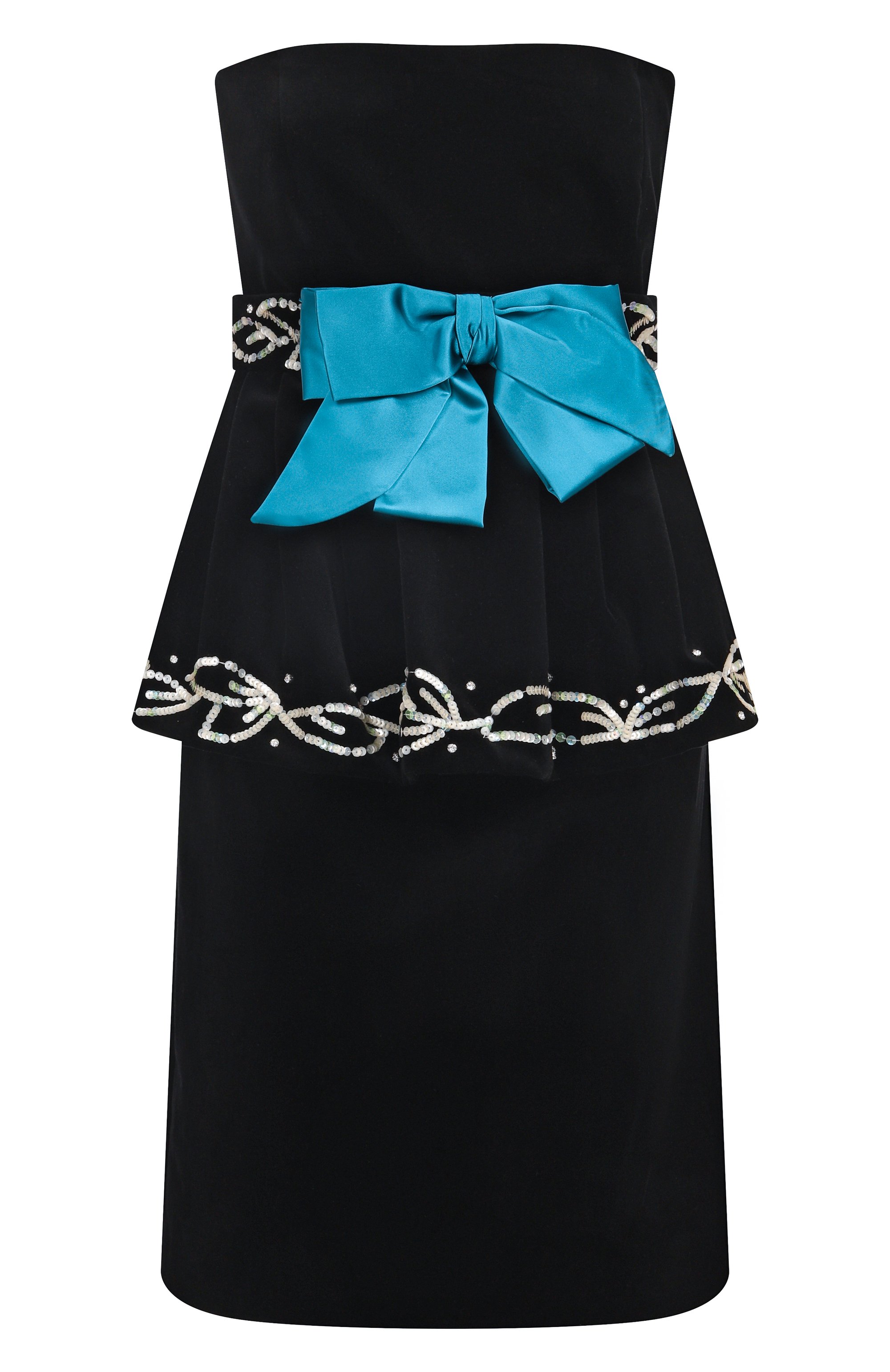 Бархатное платье VALENTINO, арт. 7B3VADP5/905, ф ото 1