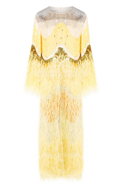 Платье с отделкой перьями VALENTINO, арт. TB0VARE52UP, фото 1