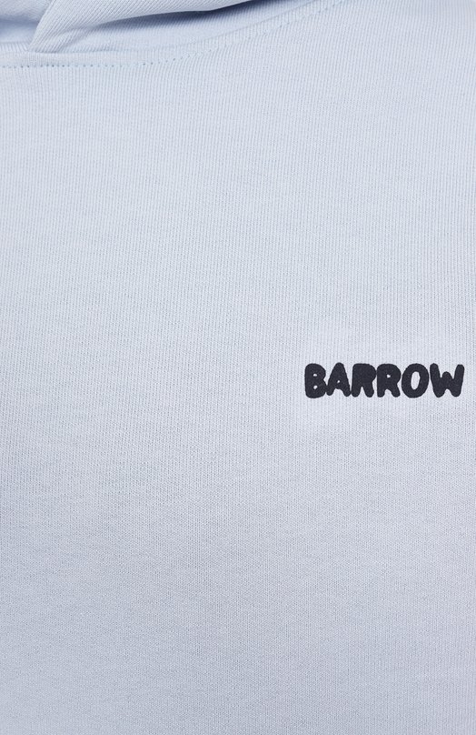 Хлопковое худи Barrow S5BWW0HS151 Голубой  S5BWW0HS151 Фото 6