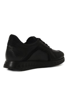 Мужские кожаные кроссовки ARTIOLI черного цвета, арт. 0S226/VS CALF/CARB0N/SUEDE | Фото 5 (Материал внутренний: Натуральная кожа; Драгоценные камни: Проставлено; Материал сплава: Проставлено; Подошва: Массивная; Стили: Классический; Материал утеплителя: Без утеплителя; Материал внешний: Натуральная кожа; Кросс-КТ: Низкие)