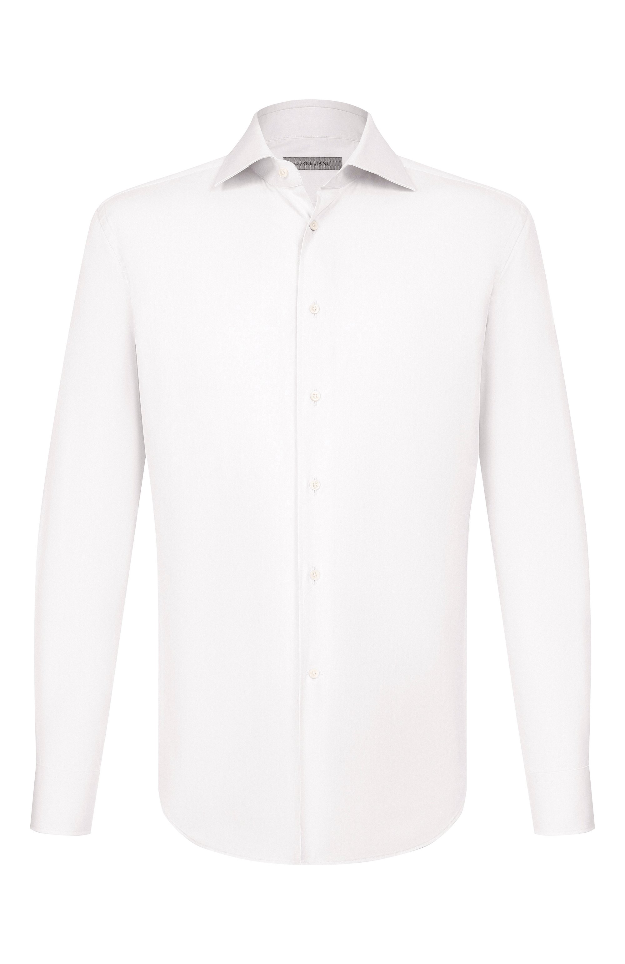 Хлопковая сорочка CORNELIANI белого цвета по цене 29950 руб., арт. 27P100/2711625, фото 1 Хлопковая сорочка CORNELIANI, арт. 27P100/2711625, фото 1
