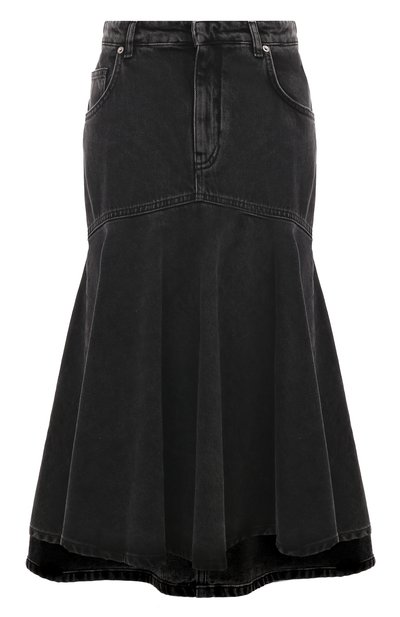 Джинсовая юбка PHILOSOPHY DI LORENZO SERAFINI черного цвета по цене 41850 руб., арт. A0101/5731, фото 1 Джинсовая юбка PHILOSOPHY DI LORENZO SERAFINI, арт. A0101/5731, фото 1