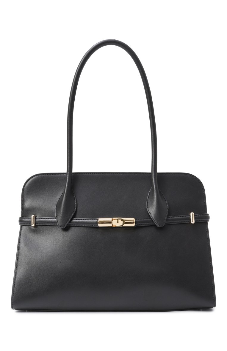 Женская сумка furla goccia large FURLA черного цвета, арт. WB01504/BX3104 | Фото 1 (Размер: large; Материал: Натуральная кожа)