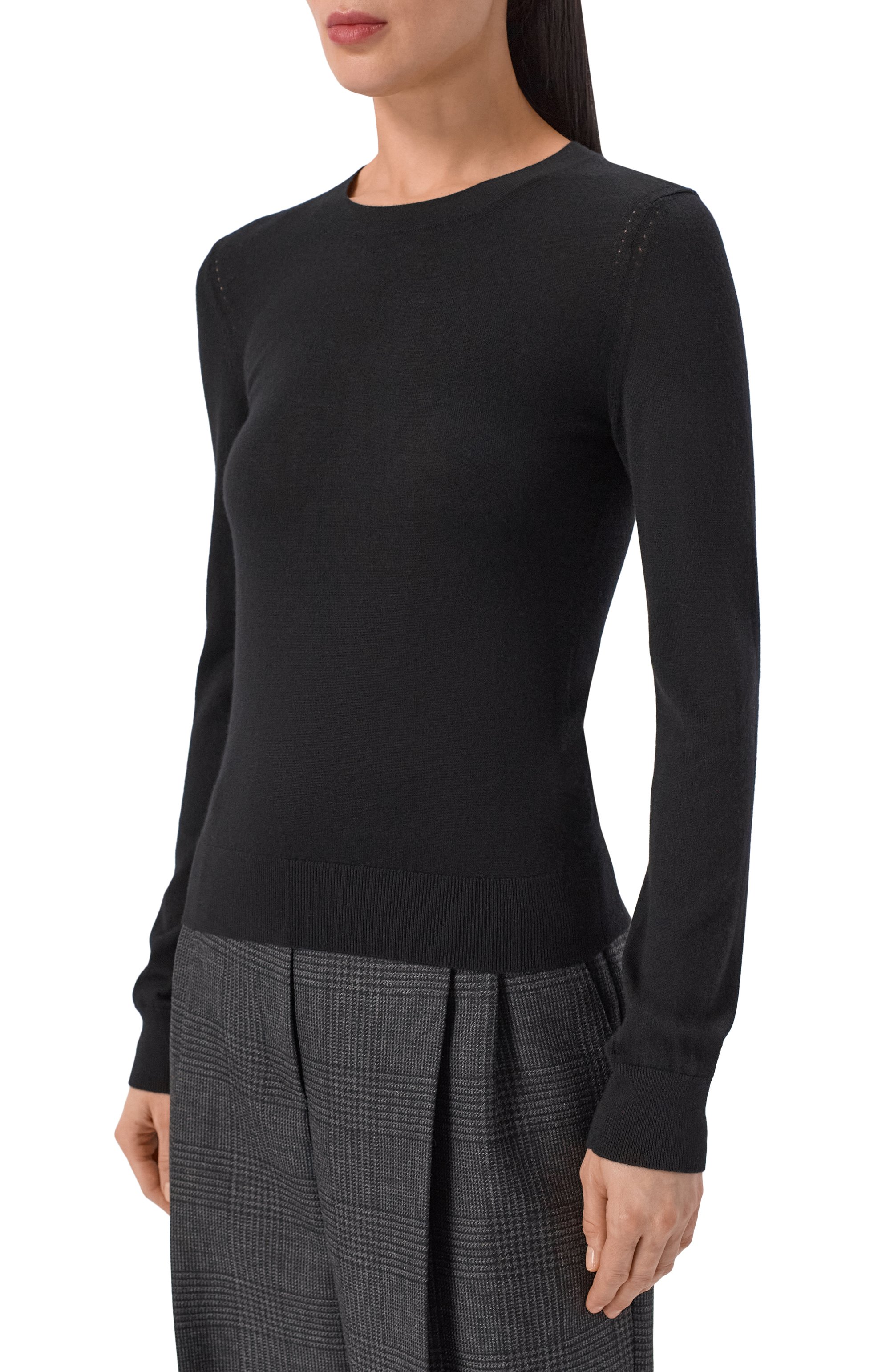 Кашемировый пуловер LORO PIANA черного цвета по цене 139000 руб., арт. FAM9049_001, фото 3 Кашемировый пуловер LORO PIANA, арт. FAM9049_001, фото 3