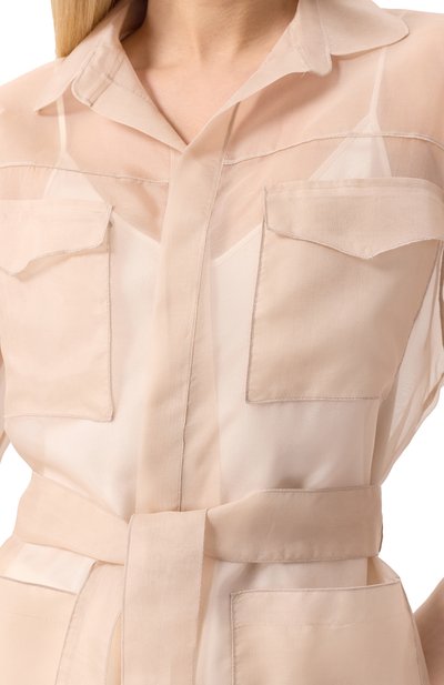 Шелковый плащ ANTONELLI FIRENZE бежевого цвета по цене 86450 руб., арт. J7459N/256, фото 5 Шелковый плащ ANTONELLI FIRENZE, арт. J7459N/256, фото 5