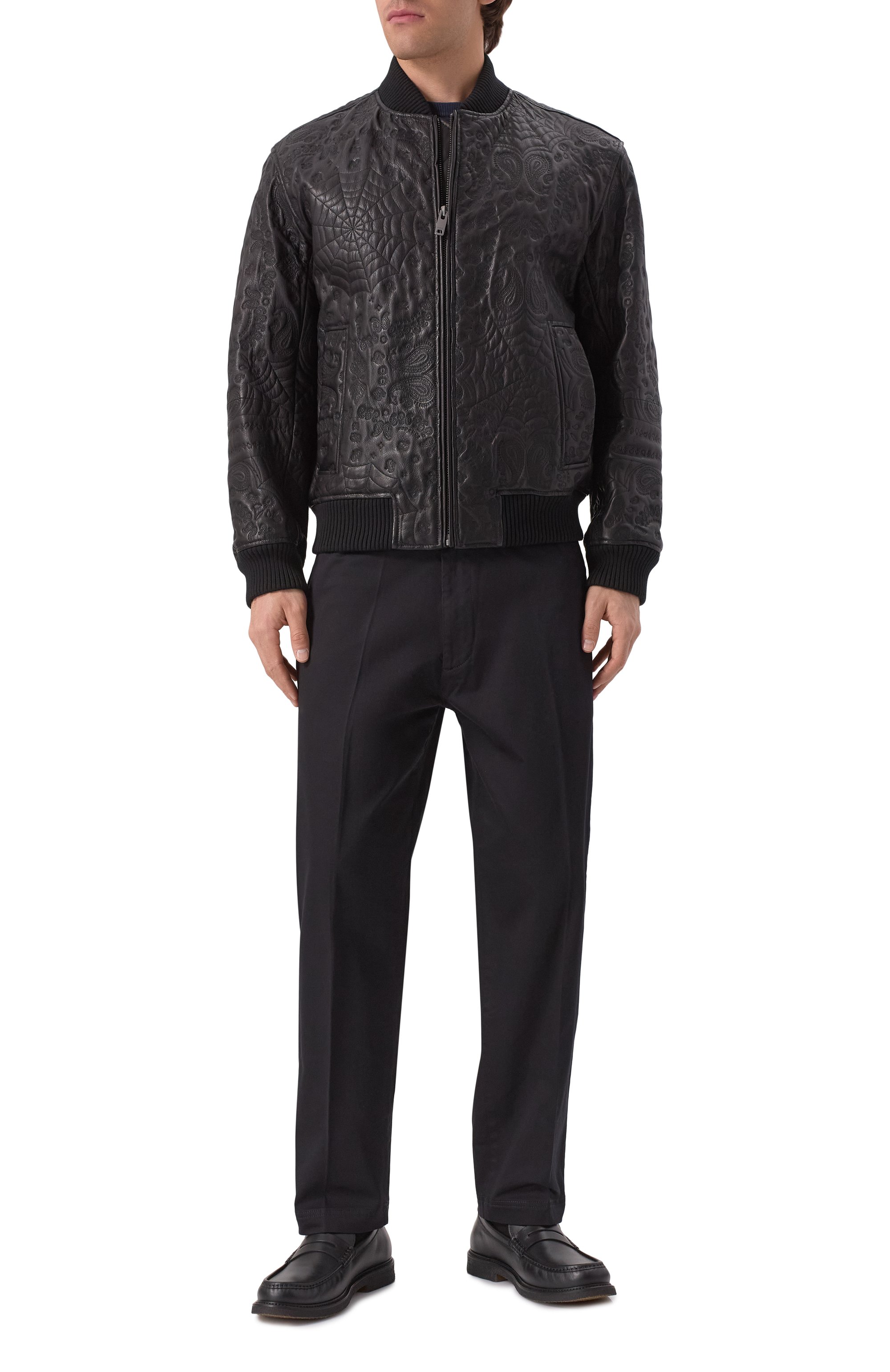 Кожаный бомбер HUGO, арт. 50530821, фото 2