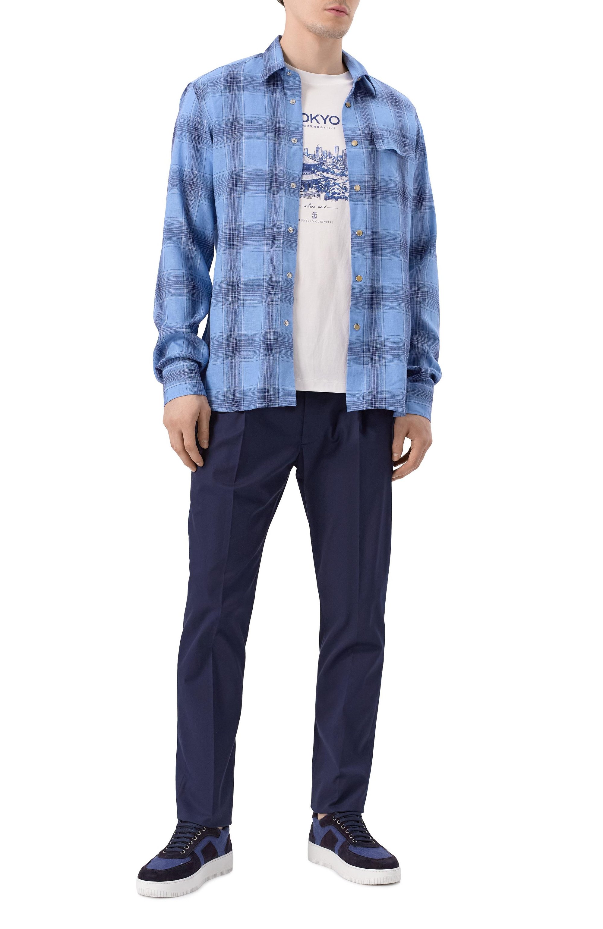 Льняная рубашка KITON, арт. UMCBUBAH0926401_5XL-8XL, фото 2