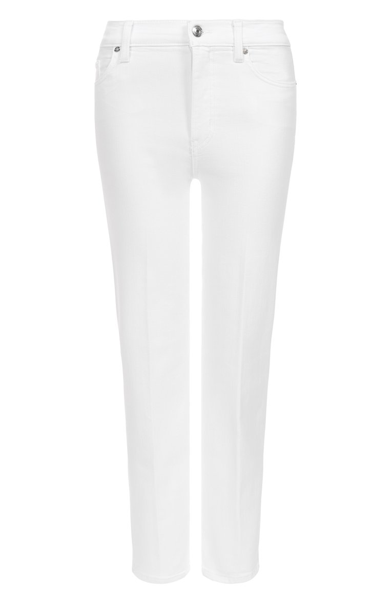 Женские джинсы le sleek straight FRAME DENIM белого цвета, арт. LSLS238 | Фото 1 (Материал вн�ешний: Хлопок, Вискоза, Деним; Автоматизация ТО: Проставлено; Длина (брюки, джинсы): Стандартные; Автоматизация состава: Проставлено; Силуэт Ж (брюки и джинсы): Прямые; Кросс-КТ: Деним; Стили: Кэжуэл)