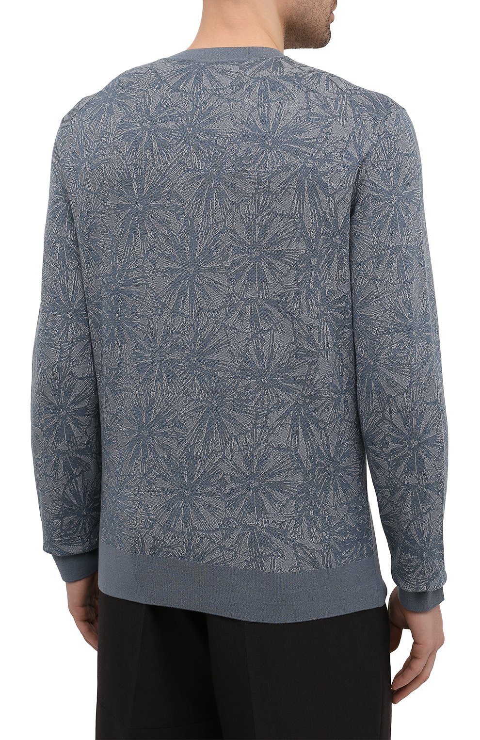 Джемпер из шелка и шерсти ZEGNA синего цвета по цене 84050 руб., арт. UWF99/110, фото 4 Джемпер из шелка и шерсти ZEGNA, арт. UWF99/110, фото 4