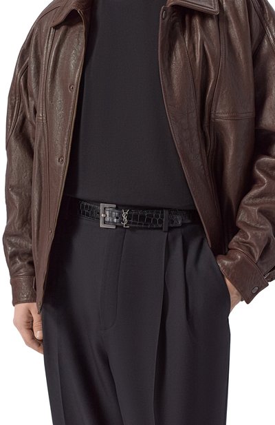 Кожаный ремень SAINT LAURENT, арт. 634440/BRM0E, фото 2