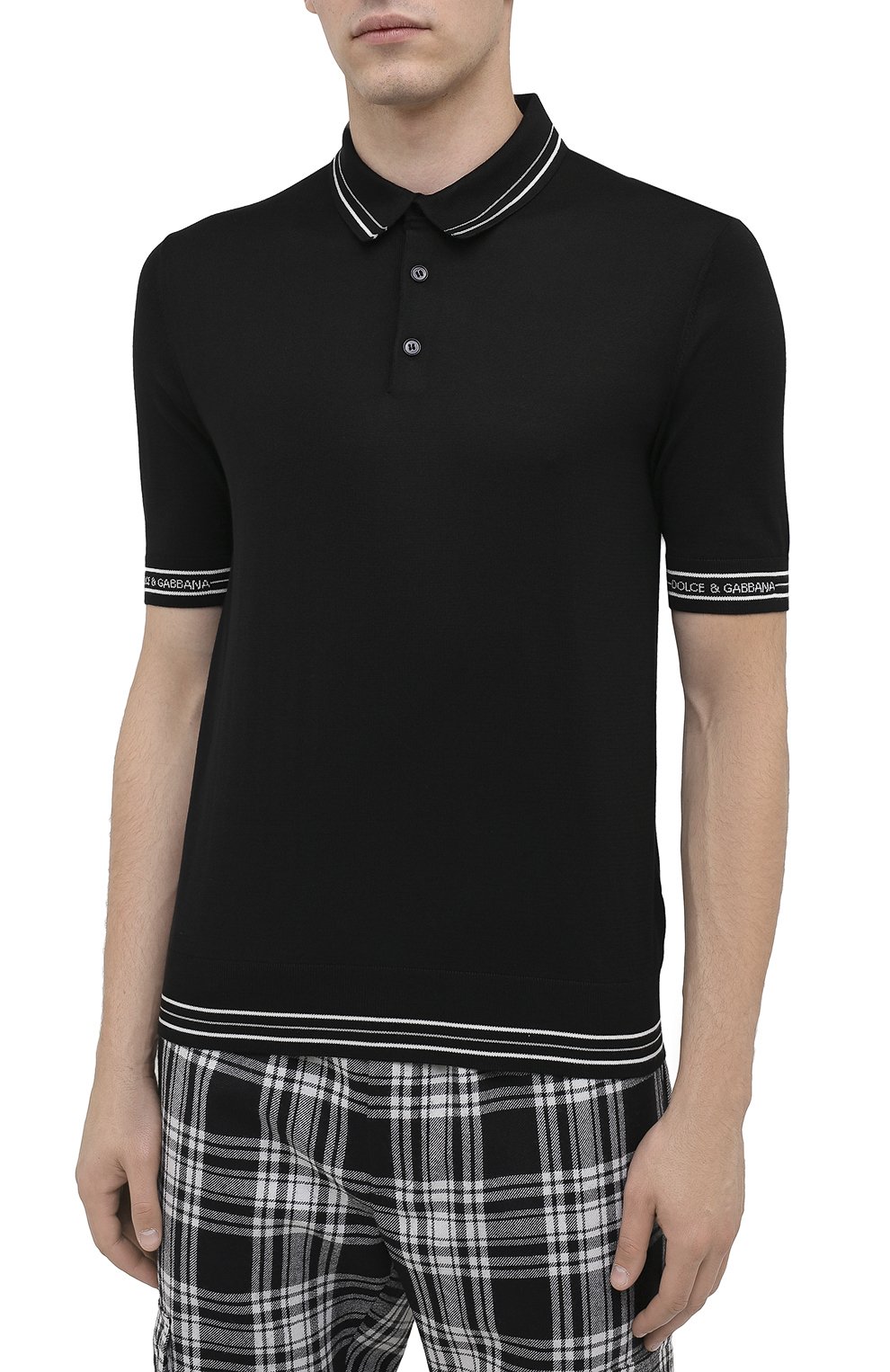 Шелковое поло DOLCE & GABBANA, арт. GXA45T/JASNJ, фото 3