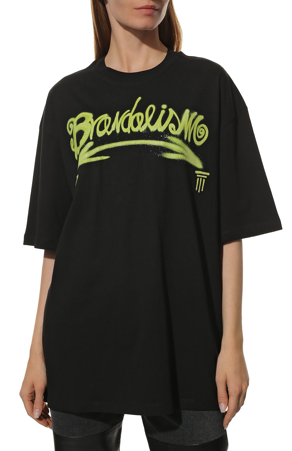 Хлопковая футболка DIEGO VENTURINO, арт. FW22-DV TS0 BRNDSM_WMN, фото 3