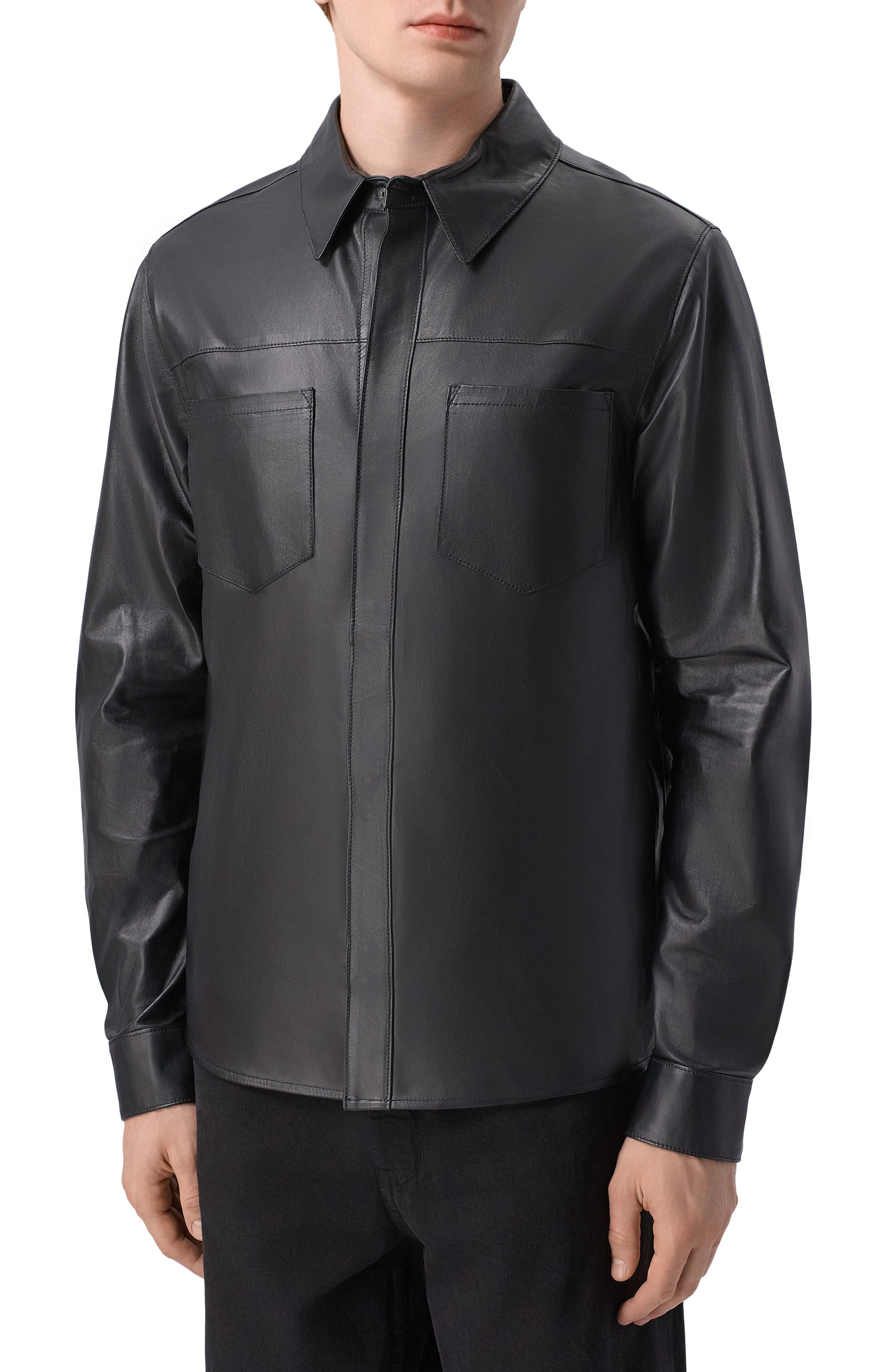 Кожаная рубашка GIORGIO BRATO, арт. GU26S9812NAPSTM, фото 3