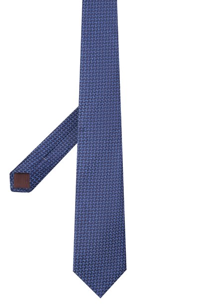 Галстук из шелка и льна CANALI темно-синего цвета по цене 23150 руб., арт. 18/HJ04547, фото 3 Галстук из шелка и льна CANALI, арт. 18/HJ04547, фото 3