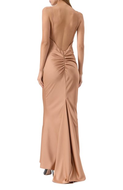 Атласное платье THE ANDAMANE светло-розового цвета по цене 59950 руб., арт. T170130A/TNP229, фото 4 Атласное платье THE ANDAMANE, арт. T170130A/TNP229, фото 4