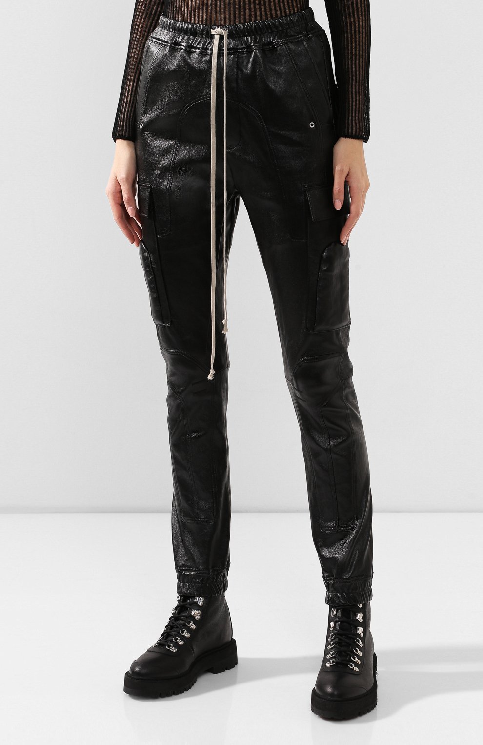 Брюки RICK OWENS черного цвета по цене 153000 руб., арт. R019F5361/LS, фото 3 Брюки RICK OWENS, арт. R019F5361/LS, фото 3