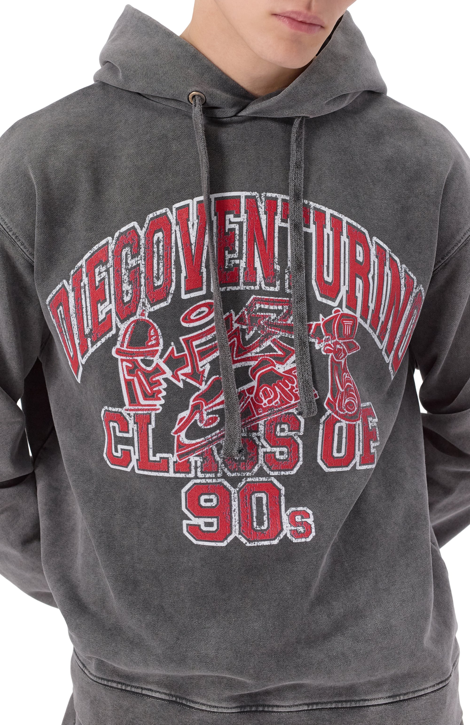 Хлопковое худи DIEGO VENTURINO темно-серого цвета по цене 37850 руб., арт. DVFLHDVC90, фото 5 Хлопковое худи DIEGO VENTURINO, арт. DVFLHDVC90, фото 5