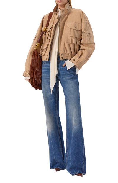 Замшевый бомбер BALMAIN, арт. GF0TFA85/LB12, фото 2