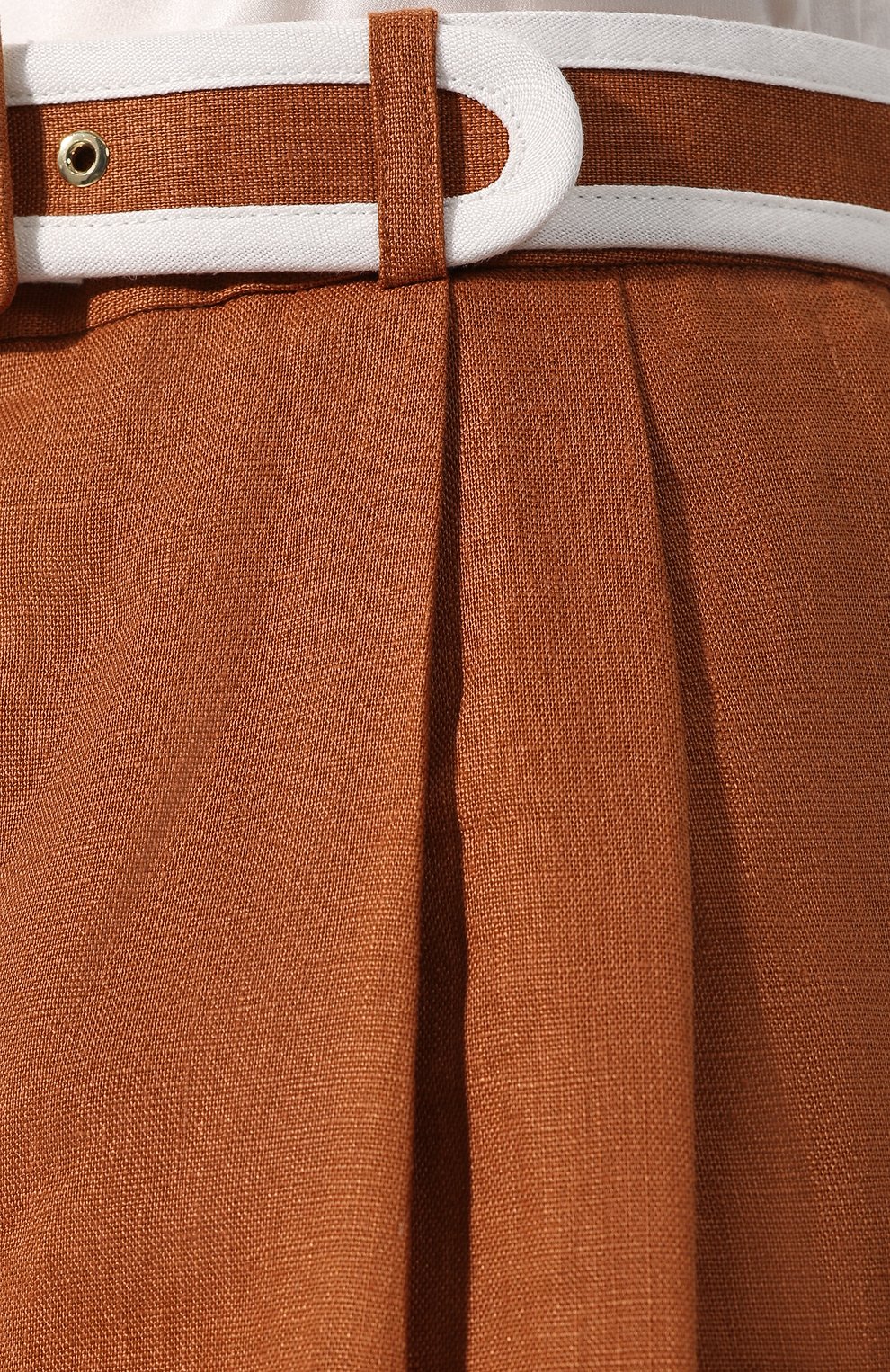Льняные брюки ZIMMERMANN коричневого цвета по цене 68500 руб., арт. 7710PSUP, фото 5 Льняные брюки ZIMMERMANN, арт. 7710PSUP, фото 5