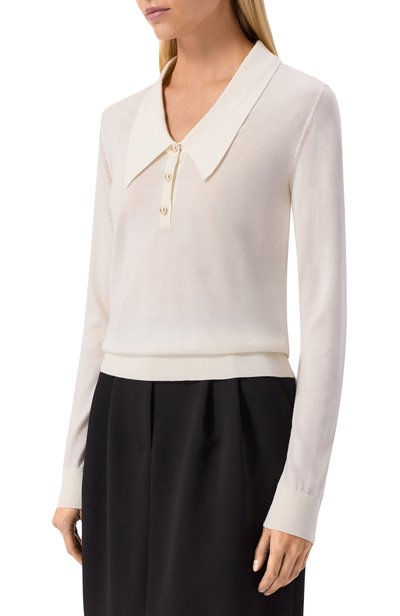 Кашемировое поло DOLCE & GABBANA кремового цвета по цене 267500 руб., арт. FXZ55T/JBW2R, фото 3 Кашемировое поло DOLCE & GABBANA, арт. FXZ55T/JBW2R, фото 3