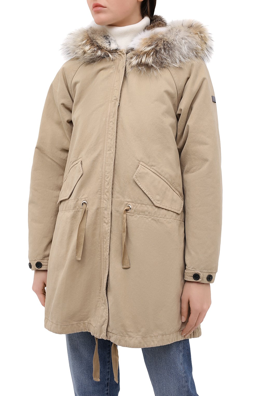 Парка с меховой подкладкой LEMPELIUS бежевого цвета по цене 174500 руб., арт. 6000/279RCS25, фото 3 Парка с меховой подкладкой LEMPELIUS, арт. 6000/279RCS25, фото 3