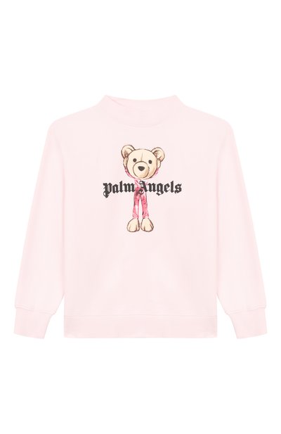 Детский хлопковый свитшот PALM ANGELS светло-розового цвета по цене 17300 руб., арт. PGBA013S26FLE00A | Фото 1 Хлопковый свитшот PALM ANGELS, арт. PGBA013S26FLE00A