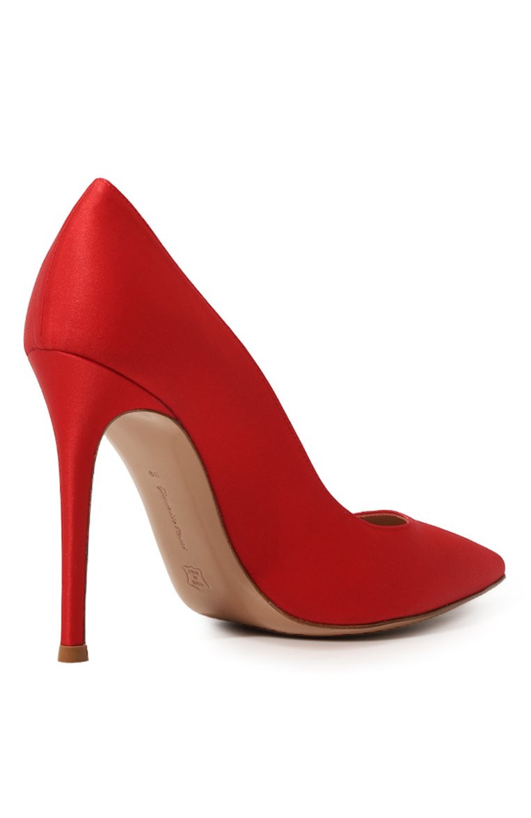 Женские текстильные туфли gianvito 105 GIANVITO ROSSI красного цвета, арт. G28470.15RIC.RASTABS | Фото 5 (Статус проверки: Проверено, Проверена категория; Подошва: Плоская; Материал внешний: Текстиль; Каблук тип: Шпилька; Каблук высота: Высокий; Материал внутренний: Натуральная кожа; Материал сплава: Проверено, Проставлено; Драгоценные камни: Проставлено)
