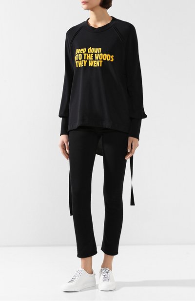 Хлопковый свитшот ANN DEMEULEMEESTER черного цвета по цене 52950 руб., арт. 1902-2419-P-225-099, фото 3 Хлопковый свитшот ANN DEMEULEMEESTER, арт. 1902-2419-P-225-099, фото 3
