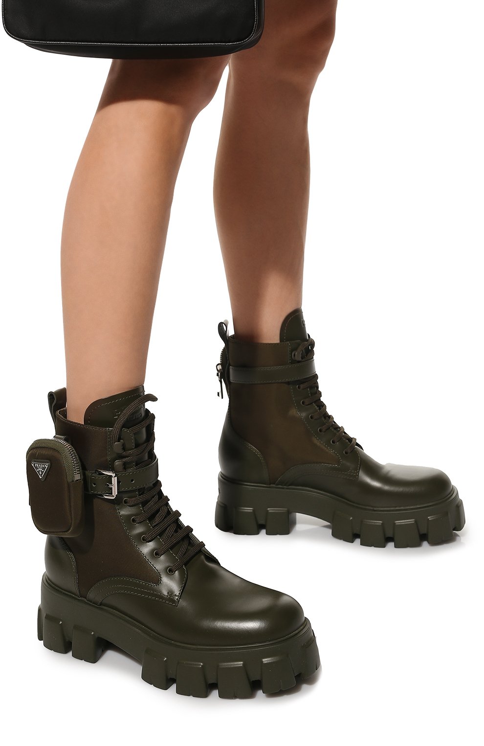Кожаные ботинки monolith PRADA, арт. 1T255M-3LJS-F0161-B055, фото 3