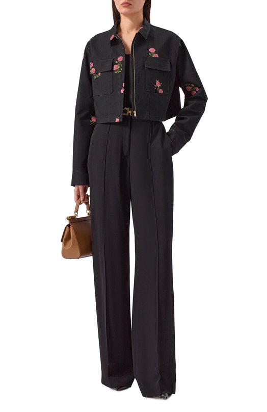 Хлопковая куртка Giambattista Valli 26SSRVCA6002/24GAB Чёрный  26SSRVCA6002/24GAB Фото 2