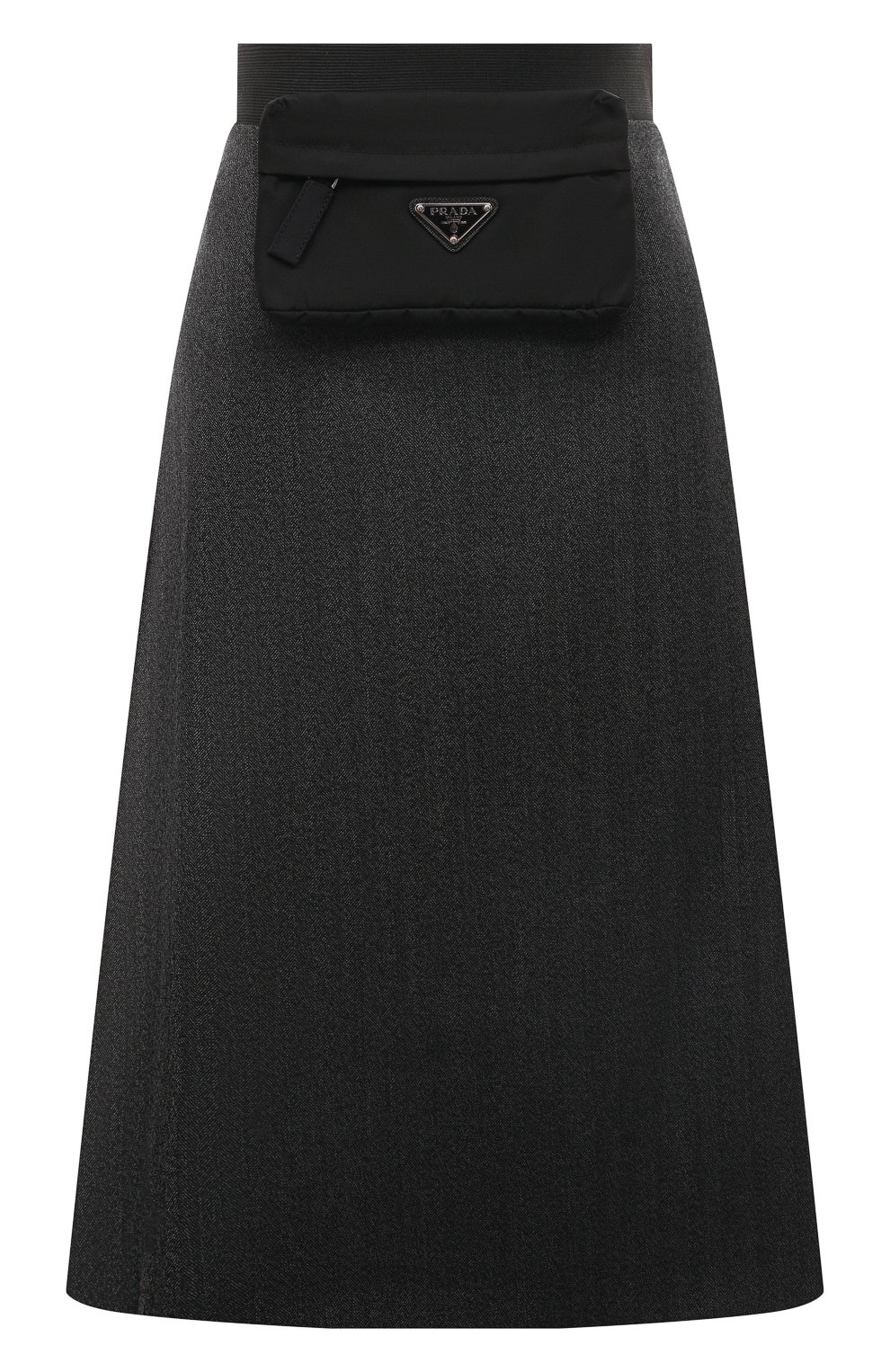 Шерстяная юбка PRADA, арт. P148T-1Z6N-F0480-212, фото 1