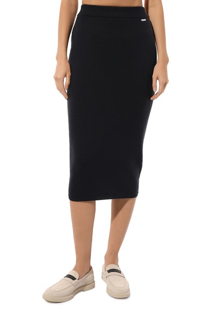 Кашемировая юбка KITON темно-синего цвета по цене 118500 руб., арт. D547487333773337, фото 3 Кашемировая юбка KITON, арт. D547487333773337, фото 3