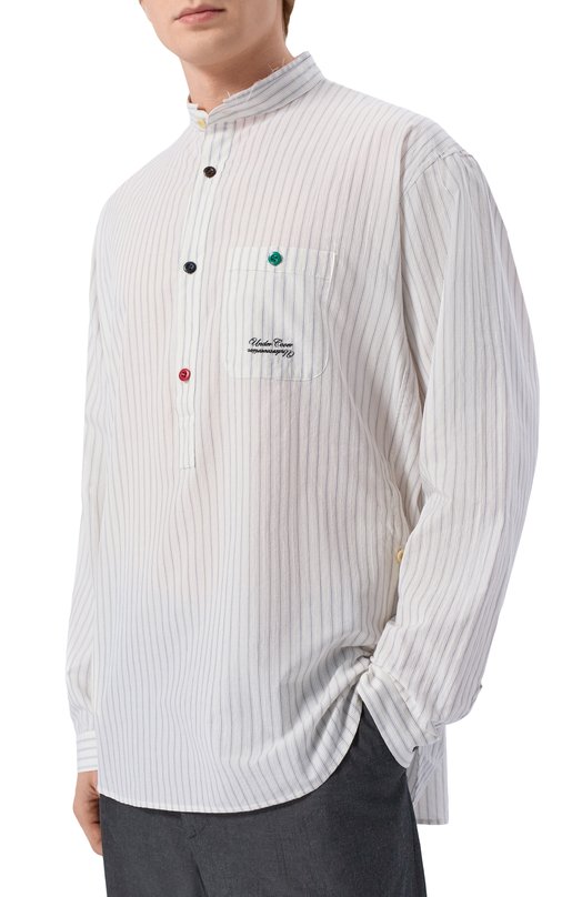 Хлопковая рубашка Undercover UP1F4401 Белый  UP1F4401 Фото 3