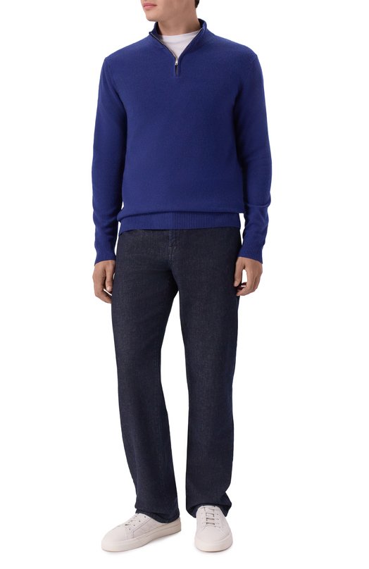 Джемпер из шерсти и кашемира Daniele Fiesoli DF0038 Синий  DF0038 Фото 2