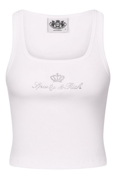 Женская хлопковая майка SPORTY AND RICH, арт. T0116716689WH01/JUICY CR0WN RIBBED TANK