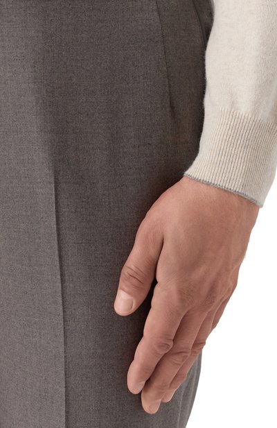 Шерстяные брюки STEFANO RICCI серого цвета по цене 123000 руб., арт. M1T022L003/W610, фото 5 Шерстяные брюки STEFANO RICCI, арт. M1T022L003/W610, фото 5