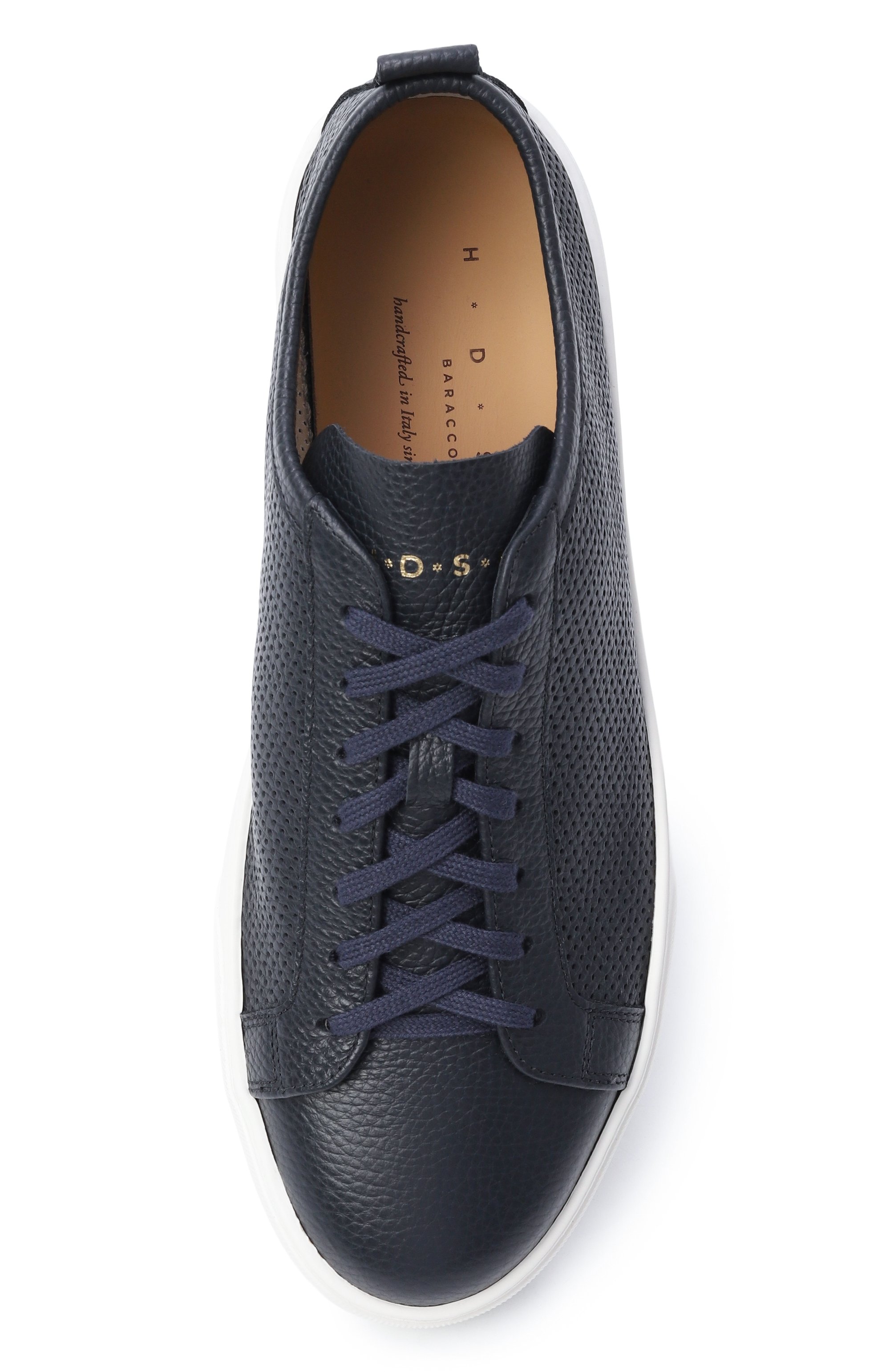 Кожаные кеды H`D`S`N BARACCO темно-синего цвета по цене 48750 руб., арт. R0NNY.F.40*/DURANG0 F0RAT0, фото 6 Кожаные кеды H`D`S`N BARACCO, арт. R0NNY.F.40*/DURANG0 F0RAT0, фото 6