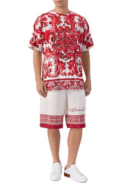 Шелковые шорты DOLCE & GABBANA белого цвета по цене 161000 руб., арт. GV37AT/HI135, фото 2 Шелковые шорты DOLCE & GABBANA, арт. GV37AT/HI135, фото 2